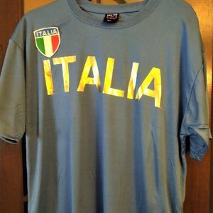 Italia Polyester T-shirt with Italian Flag Logo